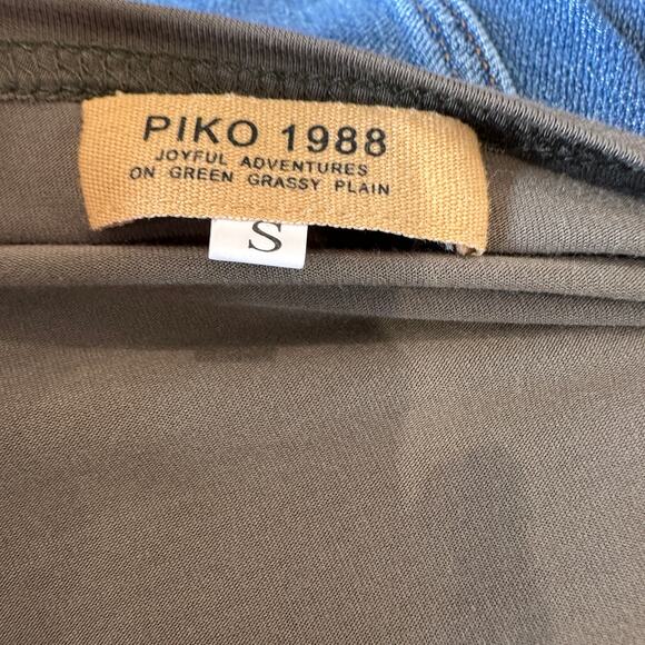 Pinko Olive Green Tunic Top SMALL Oversized Lagenlook Minimalist Dress Designer - Picture 4 of 5